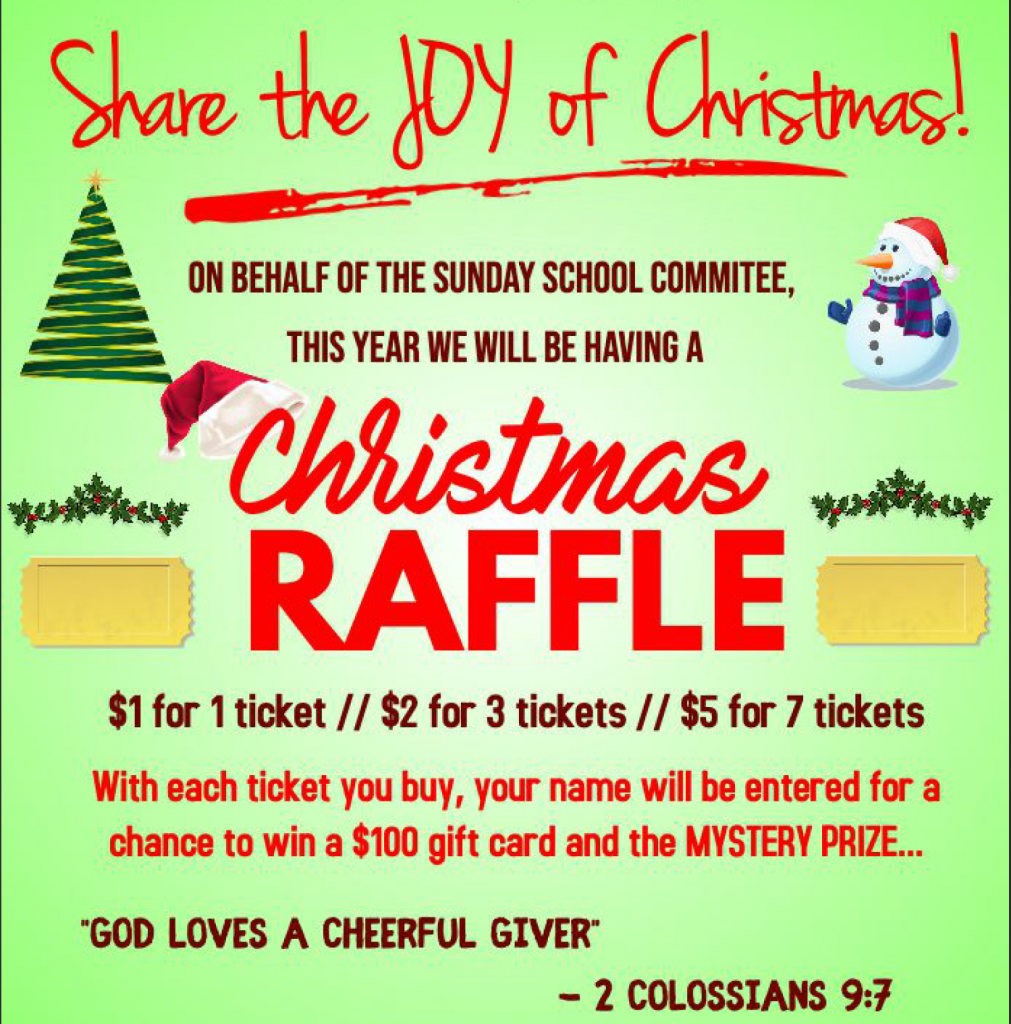 Christmas Raffle Details Poster